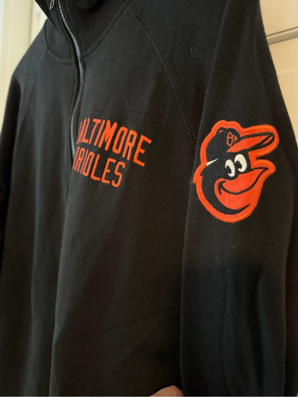New With Tags 47 Men's Baltimore Orioles Black Quarter-Zip Pullover - Picture 2 of 8